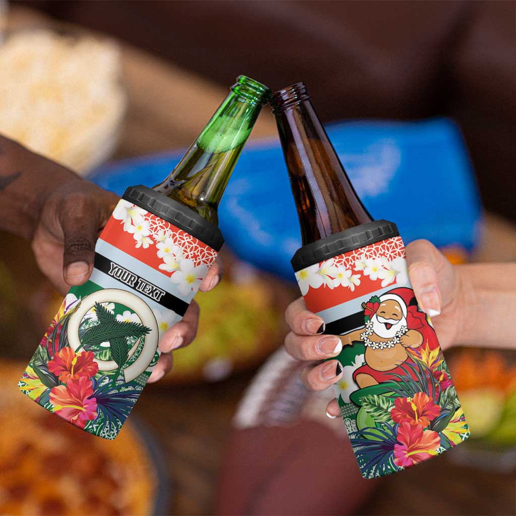 Personalised Penama Joyeux Noel 4 in 1 Can Cooler Tumbler Proud To Be a Ni-Van Sand Drawing Art - Polynesian Pride