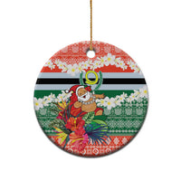 Personalised Penama Joyeux Noel Ceramic Ornament Proud To Be a Ni-Van Sand Drawing Art - Polynesian Pride