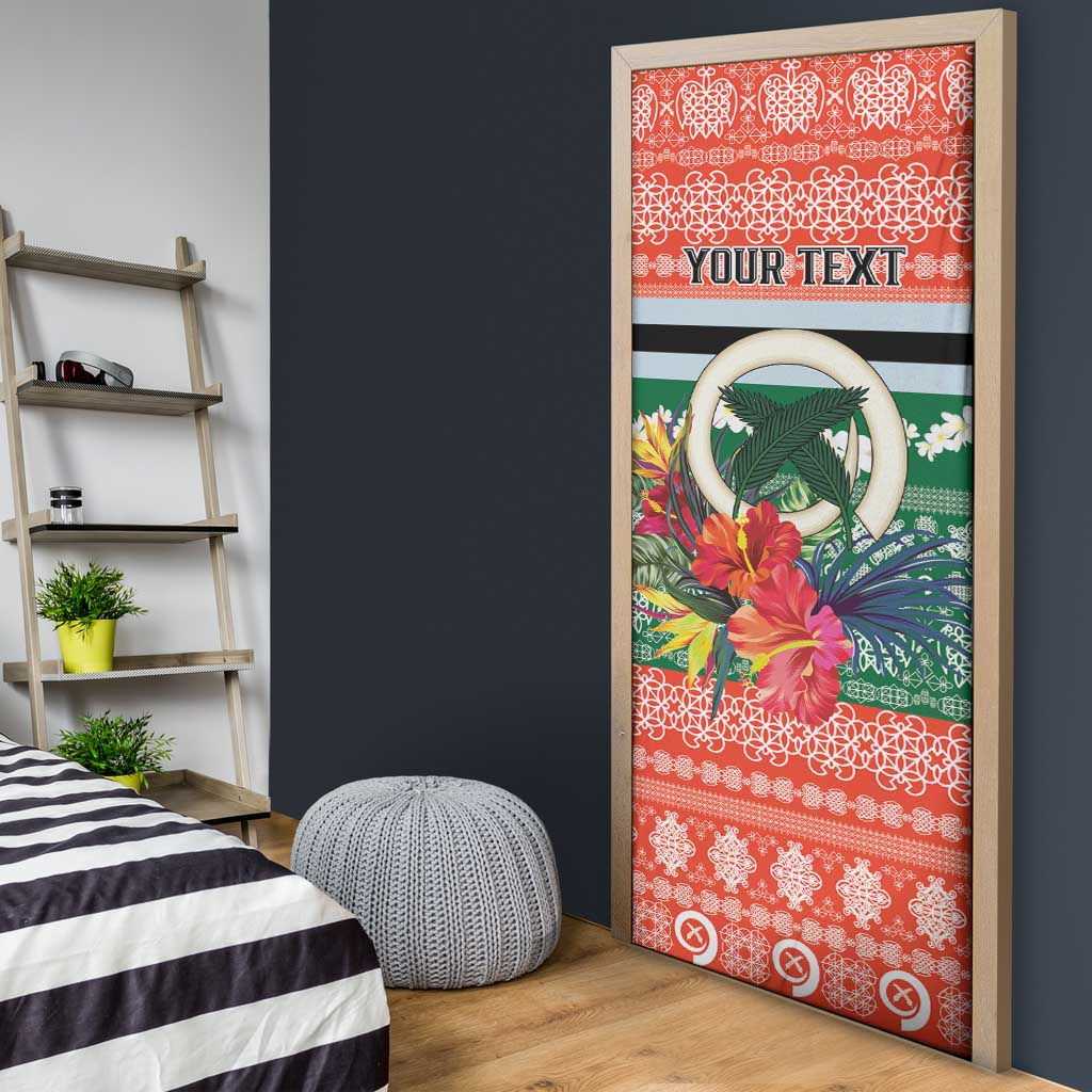 Personalised Penama Joyeux Noel Door Cover Proud To Be a Ni-Van Sand Drawing Art - Polynesian Pride