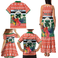 Personalised Penama Joyeux Noel Family Matching Tank Maxi Dress and Hawaiian Shirt Proud To Be a Ni-Van Sand Drawing Art - Polynesian Pride