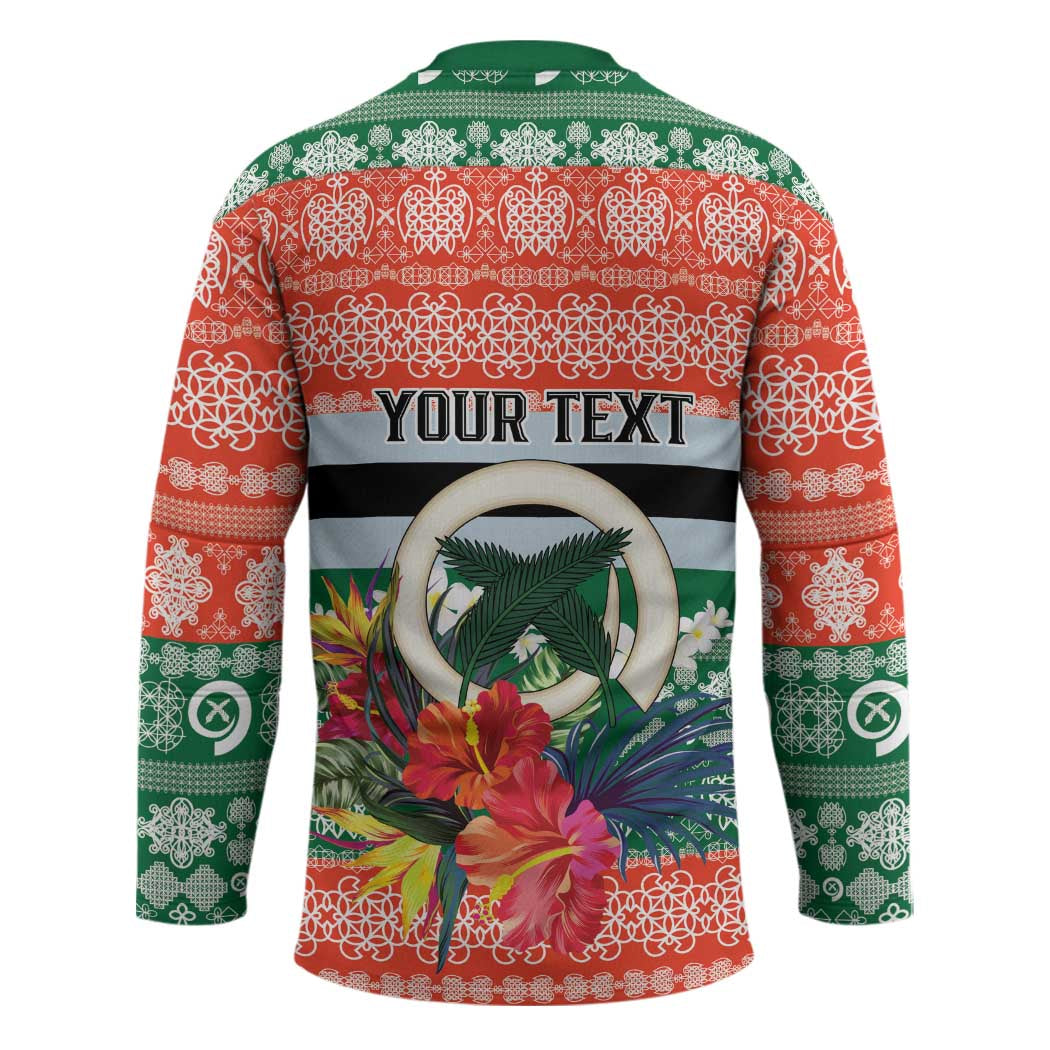 Personalised Penama Joyeux Noel Hockey Jersey Proud To Be a Ni-Van Sand Drawing Art - Polynesian Pride