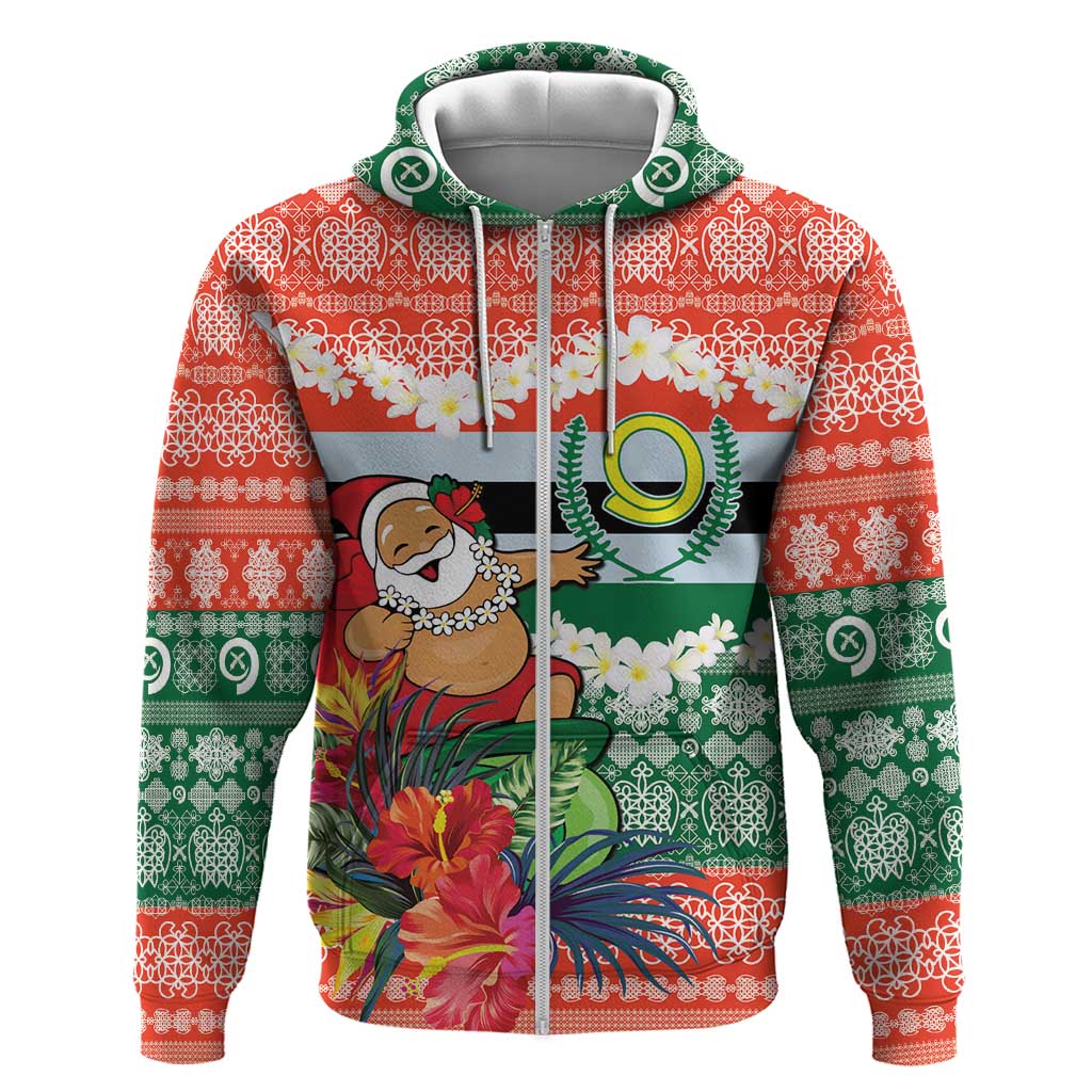 Personalised Penama Joyeux Noel Hoodie Proud To Be a Ni-Van Sand Drawing Art - Polynesian Pride