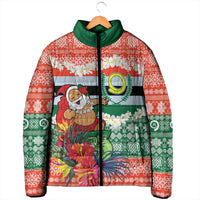 Personalised Penama Joyeux Noel Padded Jacket Proud To Be a Ni-Van Sand Drawing Art - Polynesian Pride