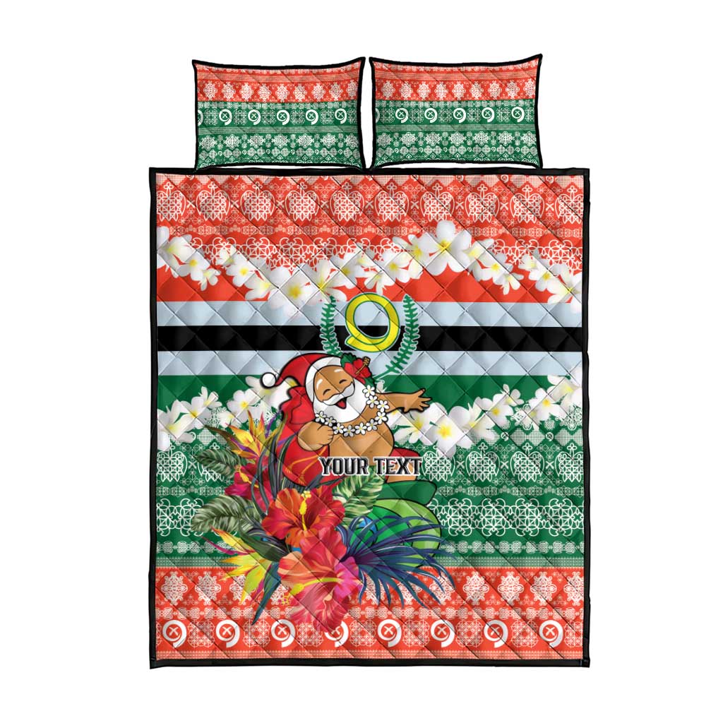 Personalised Penama Joyeux Noel Quilt Bed Set Proud To Be a Ni-Van Sand Drawing Art - Polynesian Pride