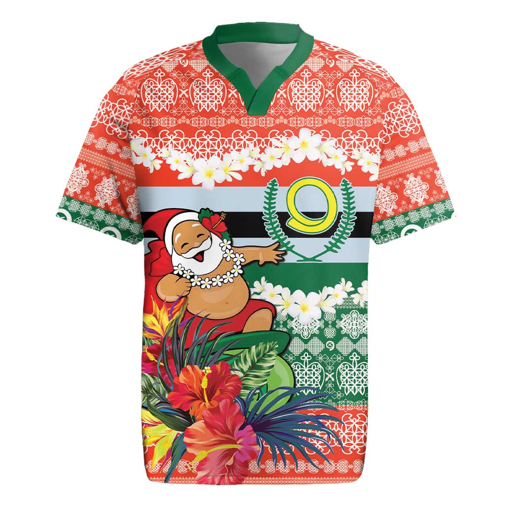 Personalised Penama Joyeux Noel Rugby Jersey Proud To Be a Ni-Van Sand Drawing Art - Polynesian Pride