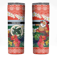 Personalised Penama Joyeux Noel Skinny Tumbler Proud To Be a Ni-Van Sand Drawing Art - Polynesian Pride