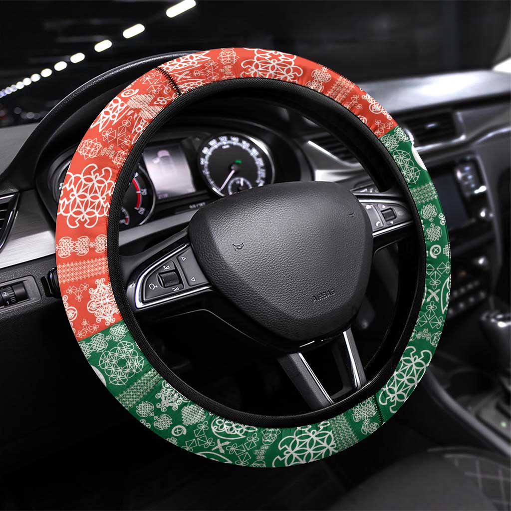 Penama Joyeux Noel Steering Wheel Cover Proud To Be a Ni-Van Sand Drawing Art - Polynesian Pride