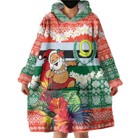 Personalised Penama Joyeux Noel Wearable Blanket Hoodie Proud To Be a Ni-Van Sand Drawing Art - Polynesian Pride