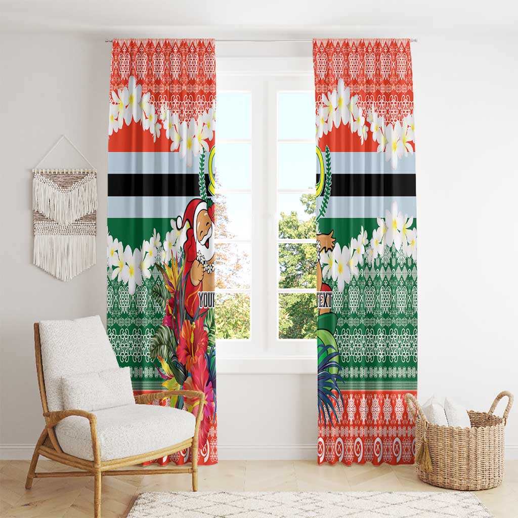 Personalised Penama Joyeux Noel Window Curtain Proud To Be a Ni-Van Sand Drawing Art - Polynesian Pride