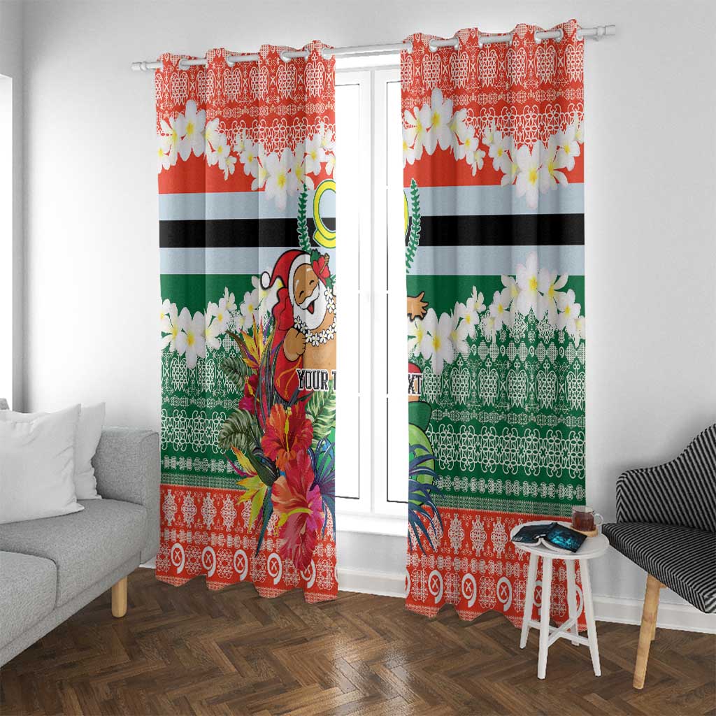 Personalised Penama Joyeux Noel Window Curtain Proud To Be a Ni-Van Sand Drawing Art - Polynesian Pride