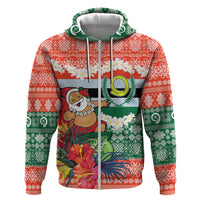 Personalised Penama Joyeux Noel Zip Hoodie Proud To Be a Ni-Van Sand Drawing Art - Polynesian Pride