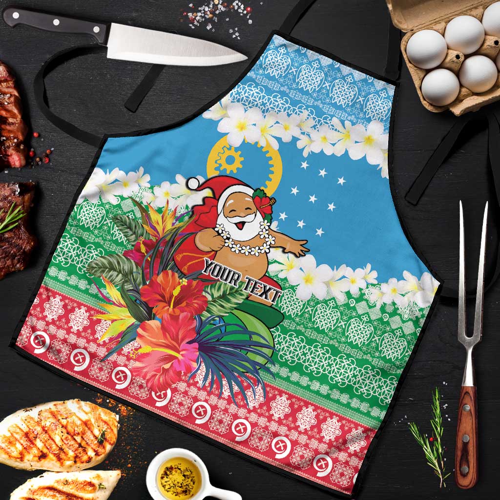 Personalised Sanma Joyeux Noel Apron Proud To Be a Ni-Van Sand Drawing Art - Polynesian Pride