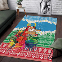 Personalised Sanma Joyeux Noel Area Rug Proud To Be a Ni-Van Sand Drawing Art - Polynesian Pride