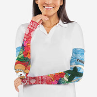 Personalised Sanma Joyeux Noel Arm Sleeves Proud To Be a Ni-Van Sand Drawing Art - Polynesian Pride