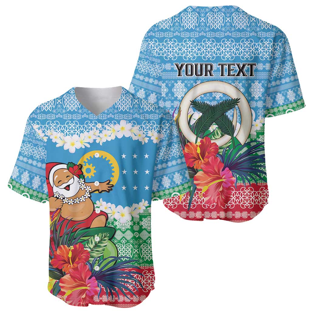 Personalised Sanma Joyeux Noel Baseball Jersey Proud To Be a Ni-Van Sand Drawing Art - Polynesian Pride