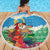 Personalised Sanma Joyeux Noel Beach Blanket Proud To Be a Ni-Van Sand Drawing Art - Polynesian Pride
