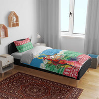 Personalised Sanma Joyeux Noel Bedding Set Proud To Be a Ni-Van Sand Drawing Art - Polynesian Pride