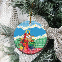 Personalised Sanma Joyeux Noel Ceramic Ornament Proud To Be a Ni-Van Sand Drawing Art - Polynesian Pride