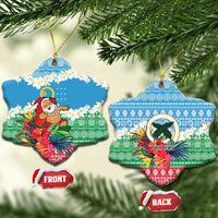 Personalised Sanma Joyeux Noel Ceramic Ornament Proud To Be a Ni-Van Sand Drawing Art - Polynesian Pride