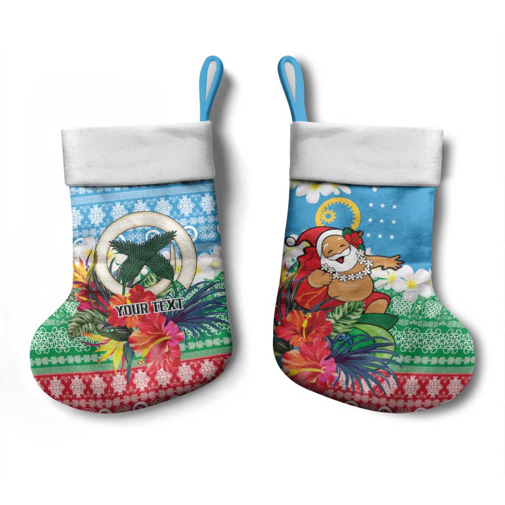 Personalised Sanma Joyeux Noel Christmas Stocking Proud To Be a Ni-Van Sand Drawing Art - Polynesian Pride