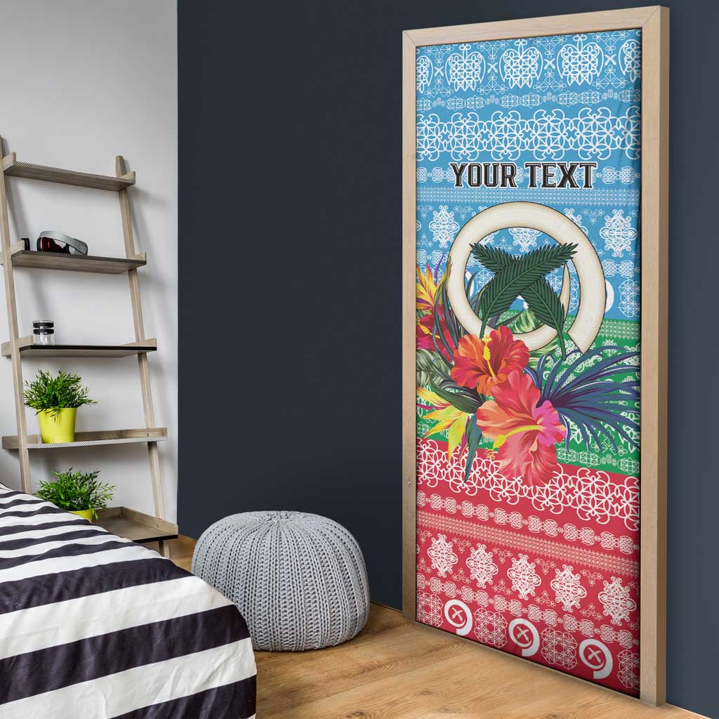 Personalised Sanma Joyeux Noel Door Cover Proud To Be a Ni-Van Sand Drawing Art - Polynesian Pride