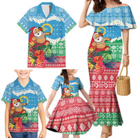 Personalised Sanma Joyeux Noel Family Matching Mermaid Dress and Hawaiian Shirt Proud To Be a Ni-Van Sand Drawing Art LT9 - Polynesian Pride