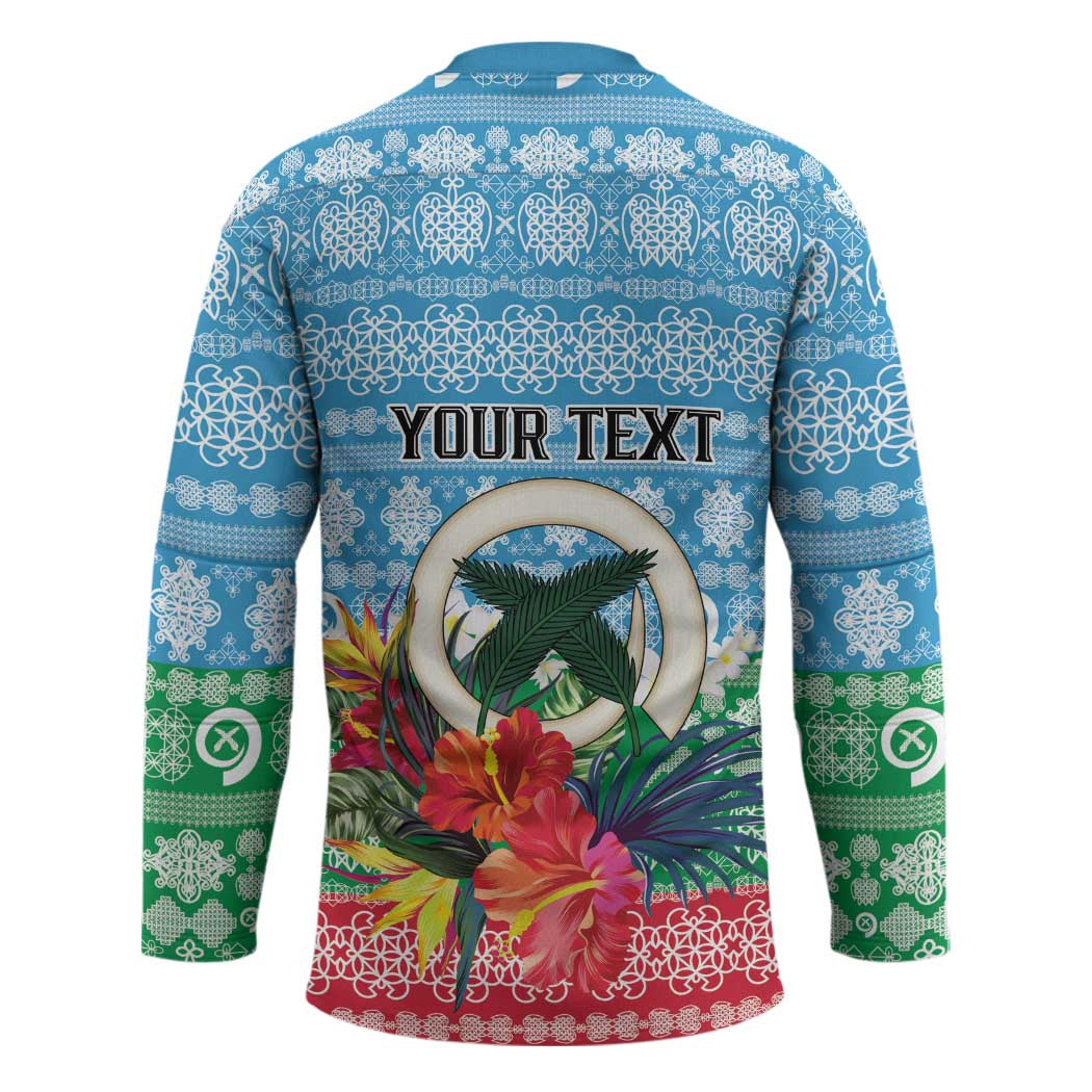 Personalised Sanma Joyeux Noel Hockey Jersey Proud To Be a Ni-Van Sand Drawing Art - Polynesian Pride