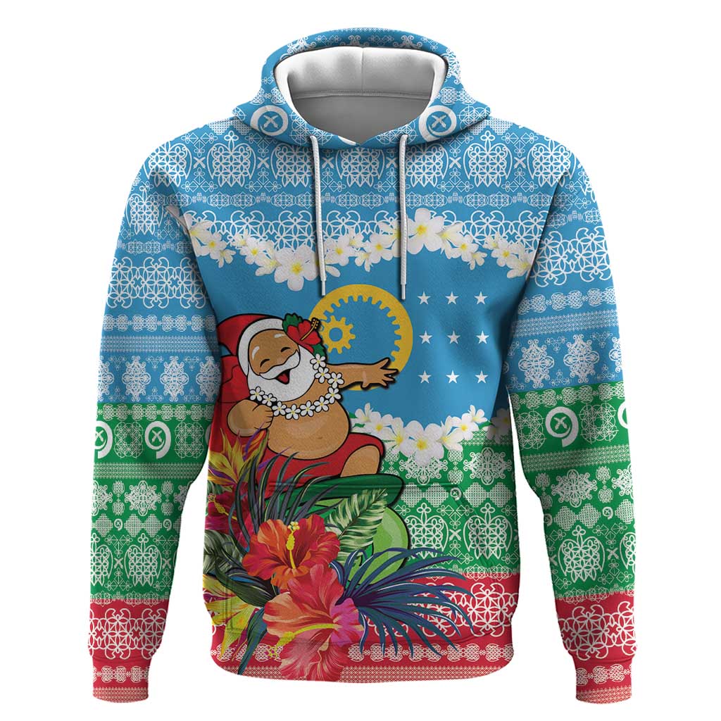 Personalised Sanma Joyeux Noel Hoodie Proud To Be a Ni-Van Sand Drawing Art - Polynesian Pride