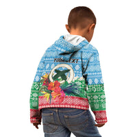 Personalised Sanma Joyeux Noel Kid Hoodie Proud To Be a Ni-Van Sand Drawing Art - Polynesian Pride