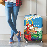 Personalised Sanma Joyeux Noel Luggage Cover Proud To Be a Ni-Van Sand Drawing Art - Polynesian Pride