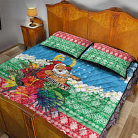 Personalised Sanma Joyeux Noel Quilt Bed Set Proud To Be a Ni-Van Sand Drawing Art - Polynesian Pride