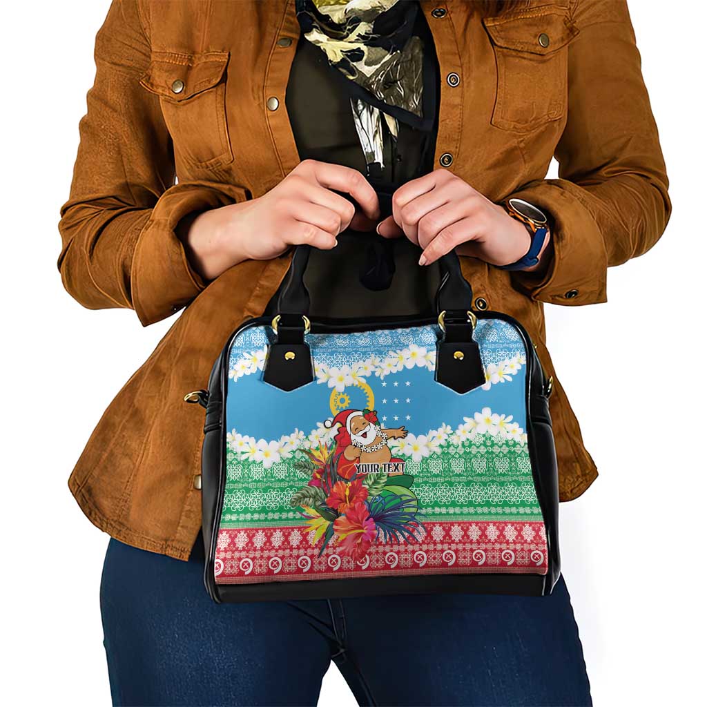 Personalised Sanma Joyeux Noel Shoulder Handbag Proud To Be a Ni-Van Sand Drawing Art - Polynesian Pride