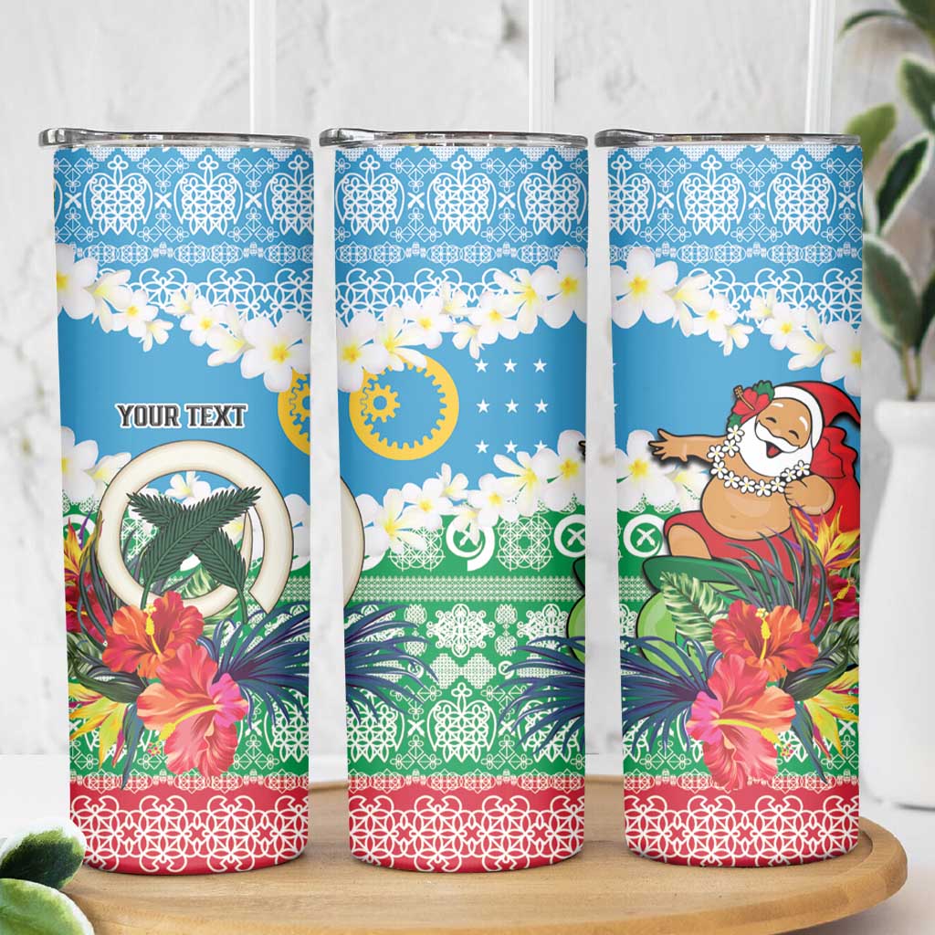Personalised Sanma Joyeux Noel Skinny Tumbler Proud To Be a Ni-Van Sand Drawing Art - Polynesian Pride