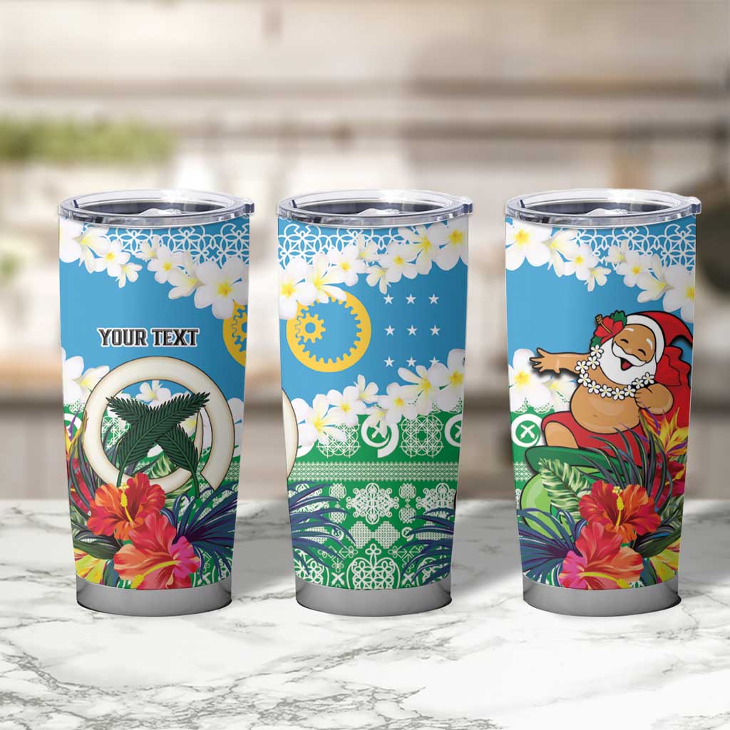 Personalised Sanma Joyeux Noel Tumbler Cup Proud To Be a Ni-Van Sand Drawing Art - Polynesian Pride