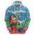 Personalised Sanma Joyeux Noel Zip Hoodie Proud To Be a Ni-Van Sand Drawing Art - Polynesian Pride