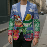 Personalised Shefa Joyeux Noel Blazer Proud To Be a Ni-Van Sand Drawing Art - Polynesian Pride