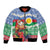 Personalised Shefa Joyeux Noel Bomber Jacket Proud To Be a Ni-Van Sand Drawing Art - Polynesian Pride