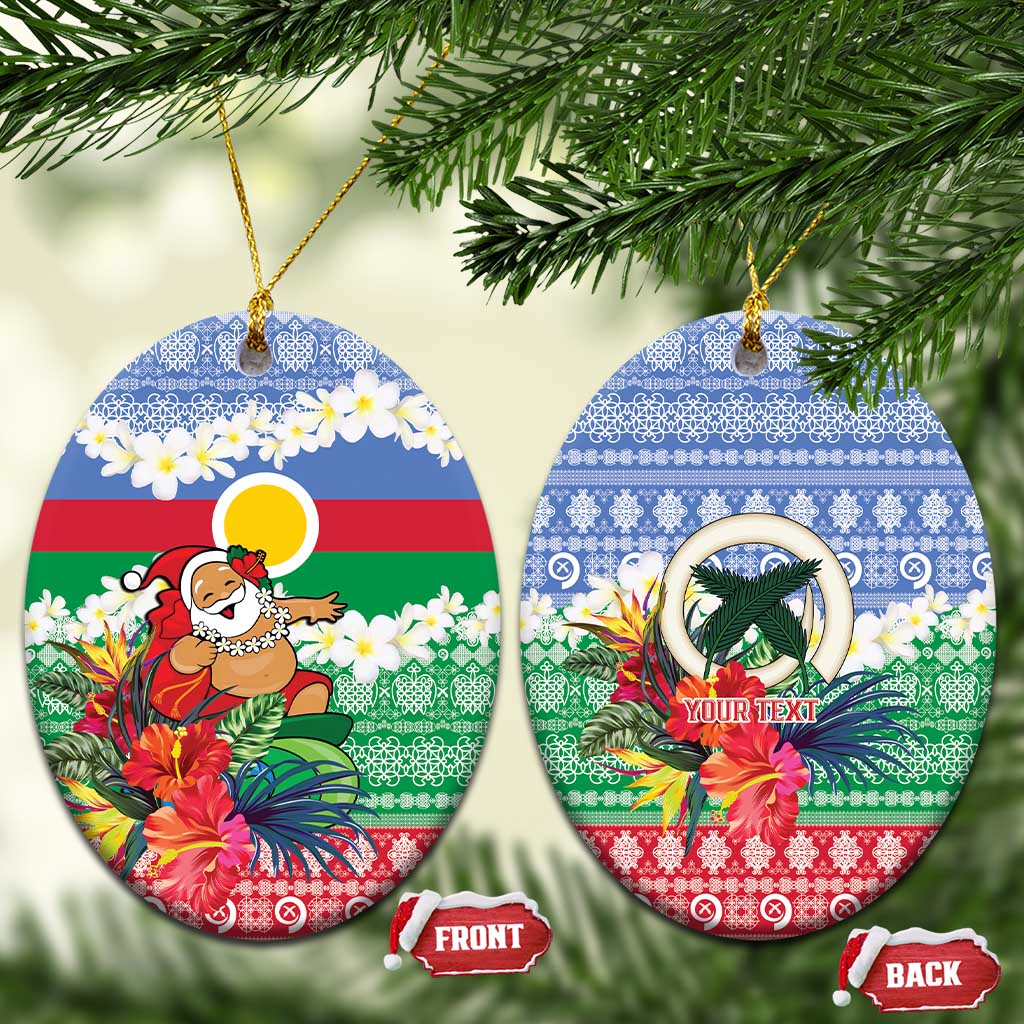 Personalised Shefa Joyeux Noel Ceramic Ornament Proud To Be a Ni-Van Sand Drawing Art - Polynesian Pride