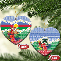 Personalised Shefa Joyeux Noel Ceramic Ornament Proud To Be a Ni-Van Sand Drawing Art - Polynesian Pride