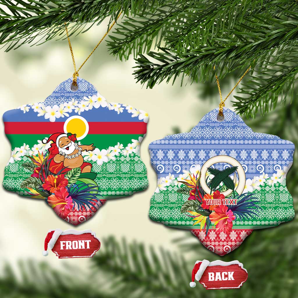 Personalised Shefa Joyeux Noel Ceramic Ornament Proud To Be a Ni-Van Sand Drawing Art - Polynesian Pride