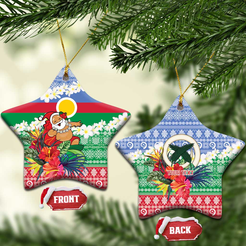 Personalised Shefa Joyeux Noel Ceramic Ornament Proud To Be a Ni-Van Sand Drawing Art - Polynesian Pride