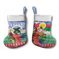 Personalised Shefa Joyeux Noel Christmas Stocking Proud To Be a Ni-Van Sand Drawing Art - Polynesian Pride