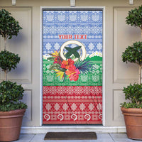 Personalised Shefa Joyeux Noel Door Cover Proud To Be a Ni-Van Sand Drawing Art - Polynesian Pride