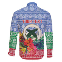 Personalised Shefa Joyeux Noel Family Matching Off Shoulder Maxi Dress and Hawaiian Shirt Proud To Be a Ni-Van Sand Drawing Art - Polynesian Pride