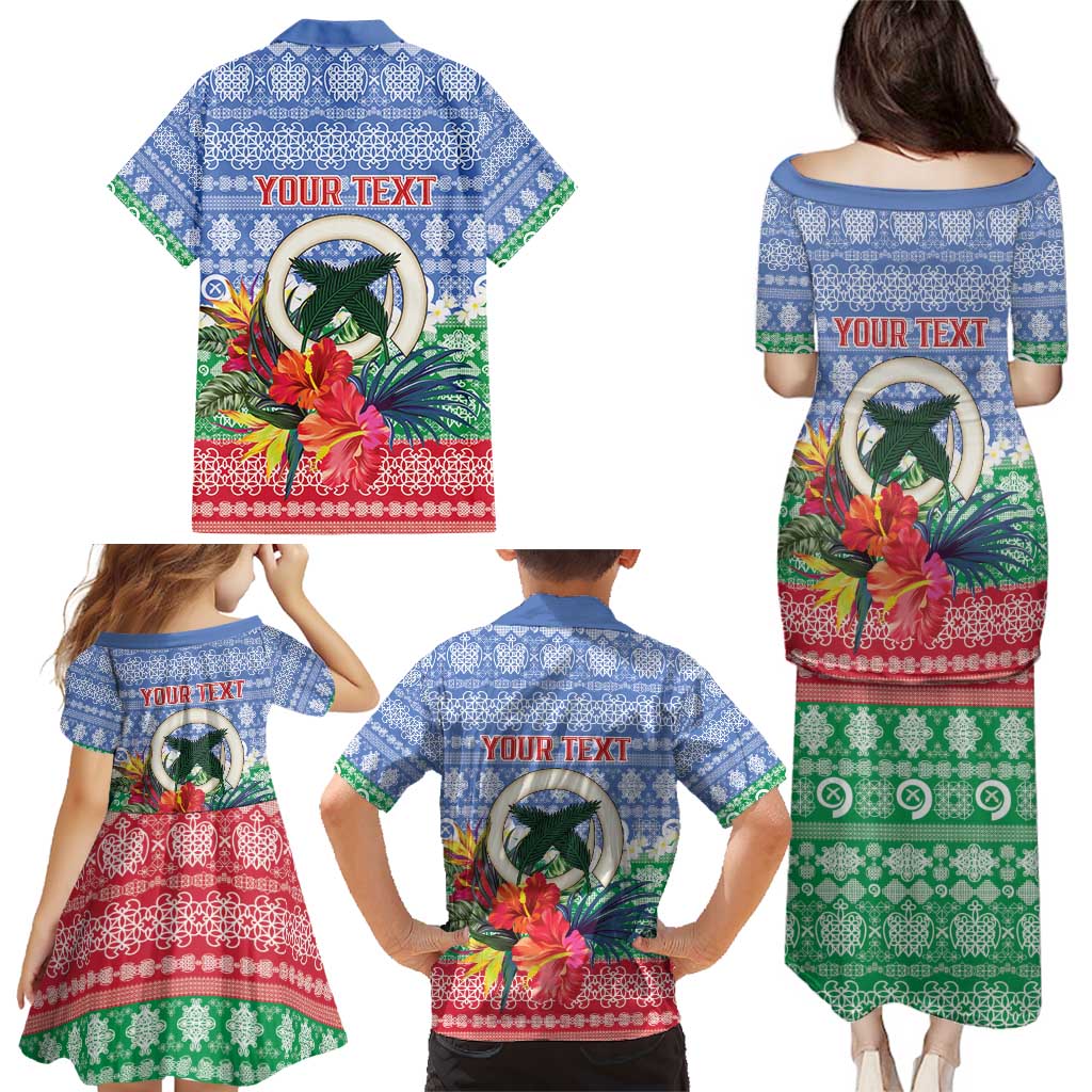 Personalised Shefa Joyeux Noel Family Matching Puletasi and Hawaiian Shirt Proud To Be a Ni-Van Sand Drawing Art LT9 - Polynesian Pride
