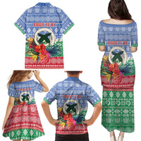 Personalised Shefa Joyeux Noel Family Matching Puletasi and Hawaiian Shirt Proud To Be a Ni-Van Sand Drawing Art LT9 - Polynesian Pride