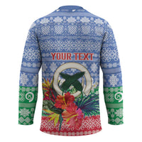 Personalised Shefa Joyeux Noel Hockey Jersey Proud To Be a Ni-Van Sand Drawing Art - Polynesian Pride