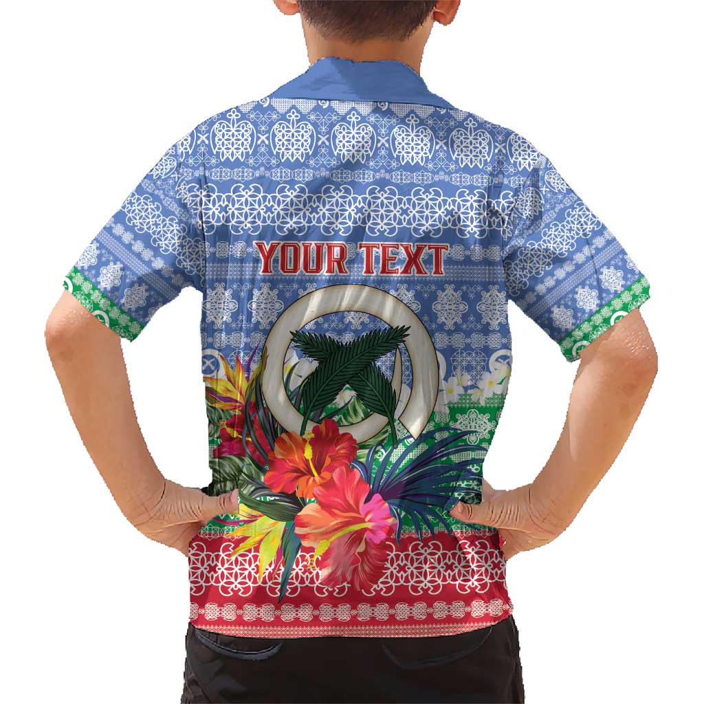 Personalised Shefa Joyeux Noel Kid Hawaiian Shirt Proud To Be a Ni-Van Sand Drawing Art - Polynesian Pride