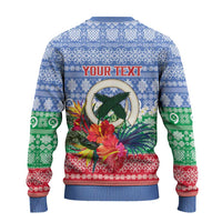 Personalised Shefa Joyeux Noel Ugly Christmas Sweater Proud To Be a Ni-Van Sand Drawing Art - Polynesian Pride