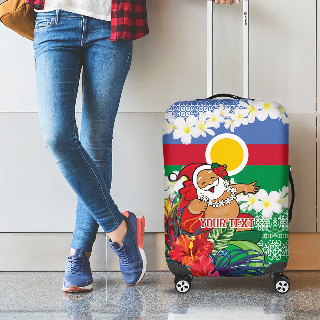 Personalised Shefa Joyeux Noel Luggage Cover Proud To Be a Ni-Van Sand Drawing Art - Polynesian Pride